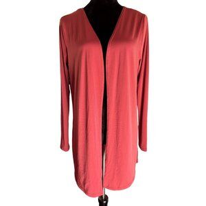 Shiela Rose Rust Red Open Front Cardigan S, NWOT